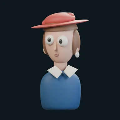 Girl with the Red Hat, reimagined in clay