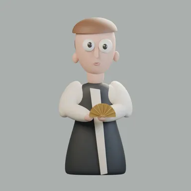 Lady with a Fan, reimagined in clay