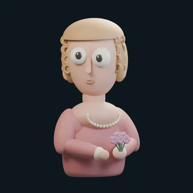 Catherine Howard, Lady d'Aubigny, reimagined in clay