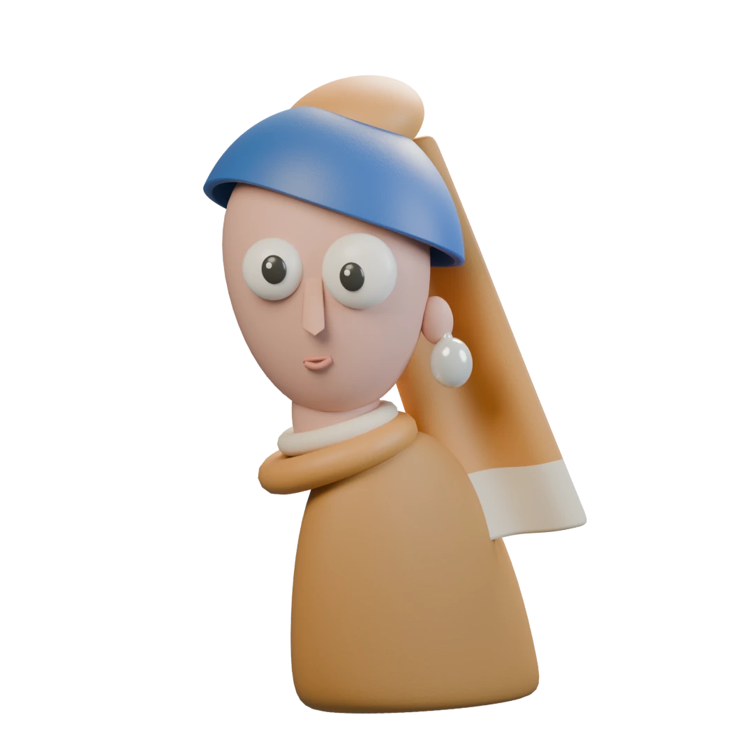A clay reinterpretation of Girl with a Pearl Earring